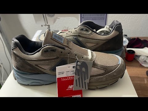 Auralee x new balance 990v4 Taupe - YouTube