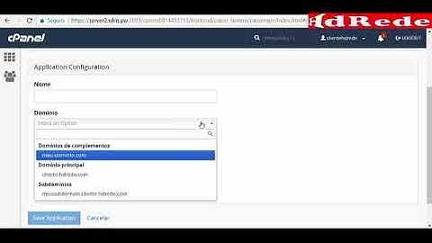 Application Manager cPanel HdRede