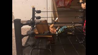 5 WWE moves through a table (action figures)