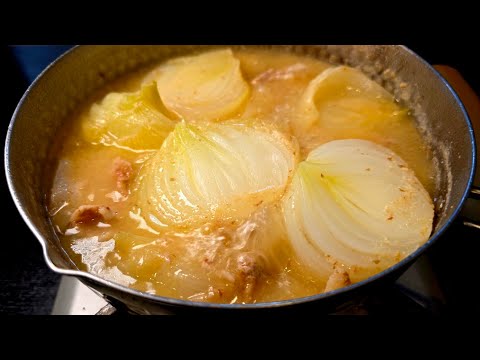 新玉ねぎの無水豚汁