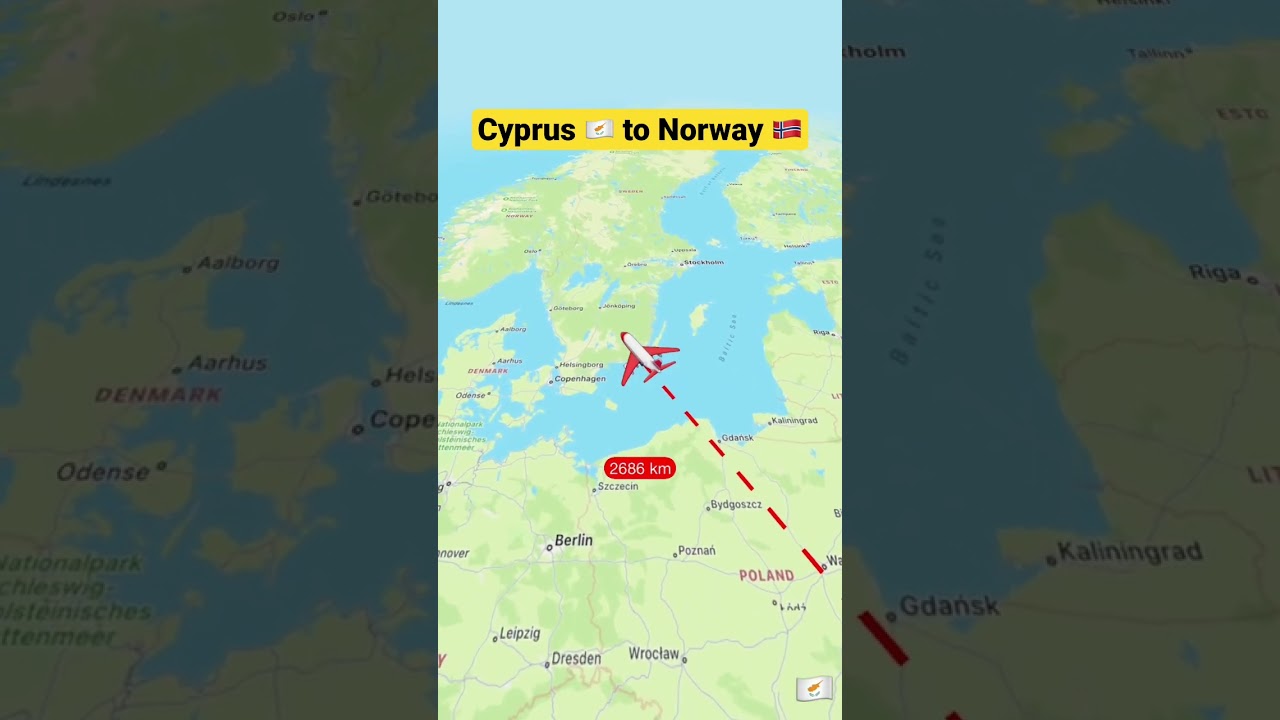 Travelling Cyprus to Norway Oslo 