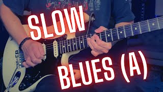 Super Slow Blues Guitar Backing Track (A)