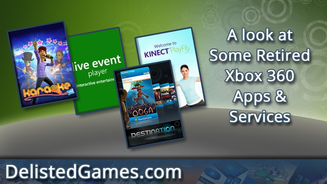 Some Retired Xbox 360 Apps & Services Arcade, Karaoke, Kinect PlayFit) - YouTube