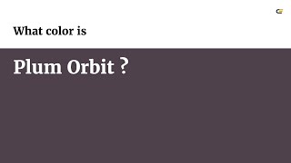Plum Orbit color #4e414b hex color - Grey color - Cool color 4e414b