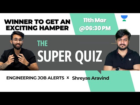 Live Giveaway | Subscribe @Engineering Job Alerts by Unacademy |  Shreyas Aravind Sir