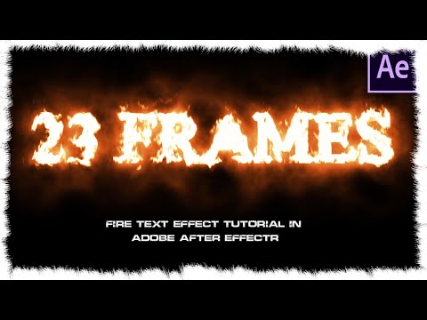 Real Fire Text Animation tutorial in After Effect (Easy way)