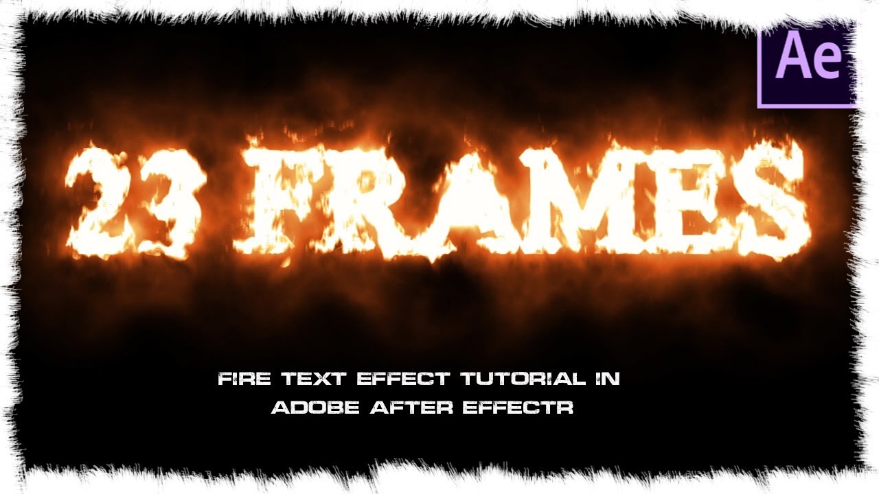 Real Fire Text Animation tutorial in After Effect (Easy way)