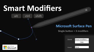 Pen Tool - Smart Modifiers : Single Button Stylus : 3 modifiers ALT - CTRL - SHIFT with Surface Pen