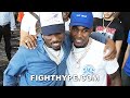 JERMELL & JERMALL CHARLO HEARTFELT MOMENT BETWEEN BROTHERS; SHARE FATHER'S DAY HUG BEFORE FIGHT
