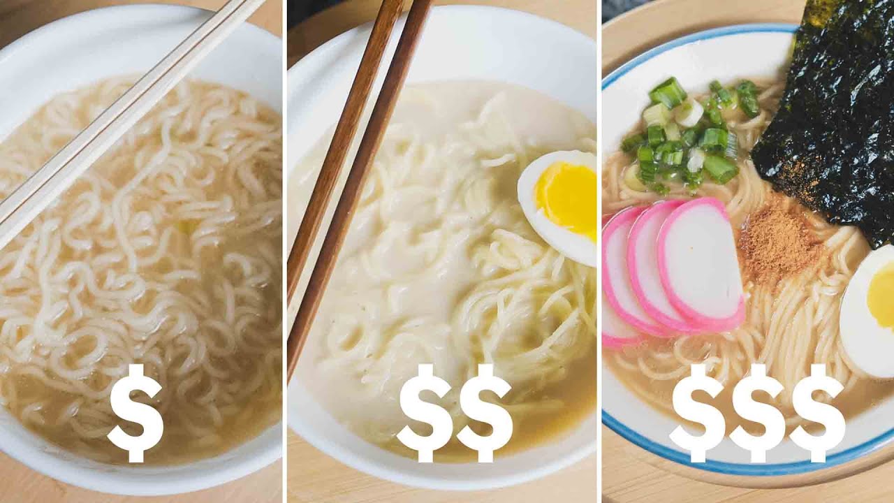 75¢ Instant Ramen vs $2 Instant Ramen vs $8 Instant Ramen | (For The Broke Bois In College)