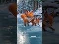 Fox squirrel jump over a  #3danimation #animation #cartoonseries #cuteanimals #cutecartoon #cartoon