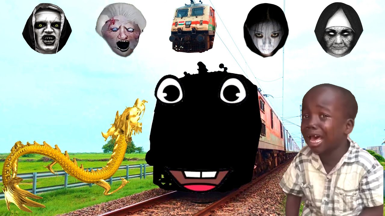 Ghost Train Face Scary Woman Very Dangerous | horror train ghost face funny video | ghost train