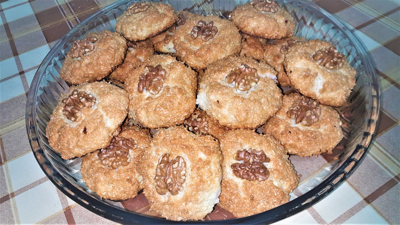 اقراص جوز الهند حلويات سورية شعبية مميزة و لا اطيب و بطريقة تحضير بسيطة