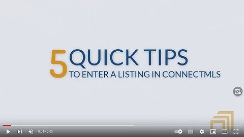 5 Easy Steps:  Add A Listing Using connectMLS