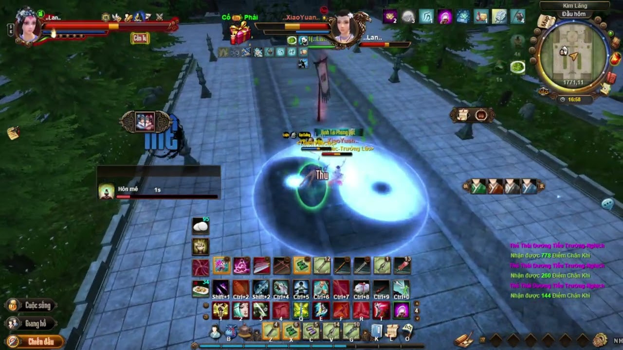 [ Age Of Wushu ] Ngọc Nữ Kiếm Pháp vs Thanh Phong Kiếm Pháp + Thái Cực Quyền | Cửu Âm Chân Kinh 2