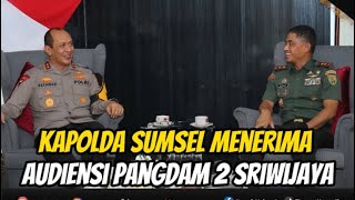 Pangdam II/Sriwijaya memulai kunjungannya dengan menyambangi Mapolda Sumsel