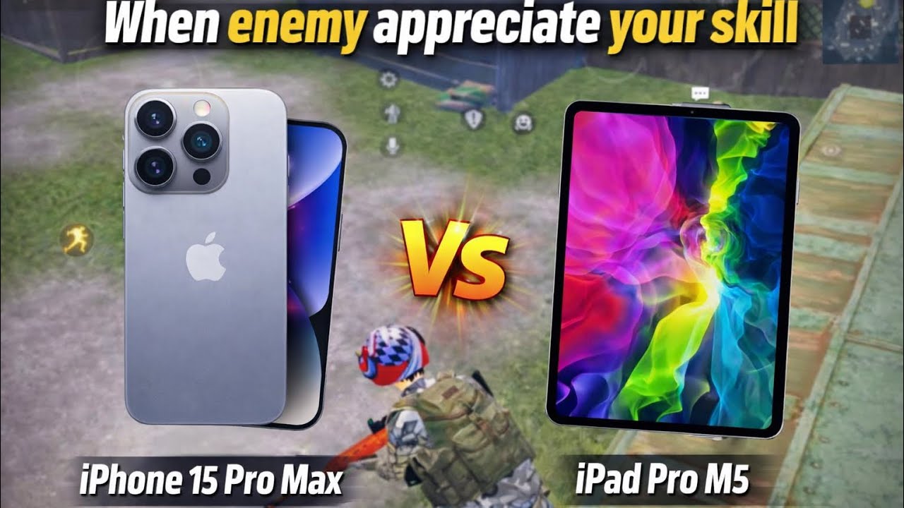 iPhone 15 Pro Max vs iPad Pro M5 – BGMI Pro Level TDM