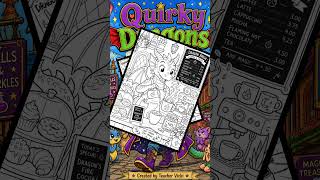 Quirky Dragons Colouring Book for Teens | 20 Printable Fantasy Coloring Pages