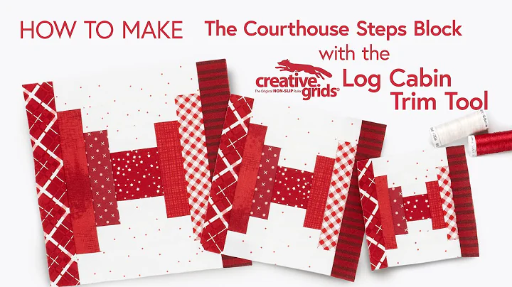 How To Make the Courthouse Steps Block with the Creative Grids Log Cabin Trim Tool | Shabby Fabrics