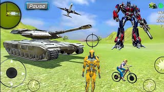 Iron Steel Super Robot Gangster Vegas Town Simulator | Military Tank Driving #2 - Android Gameplay screenshot 3