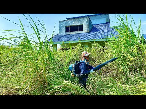 NOBODY I random see HOUSE has been abandoned 20YEARS mowing OVERGROWN lawn transformation SATISFIED