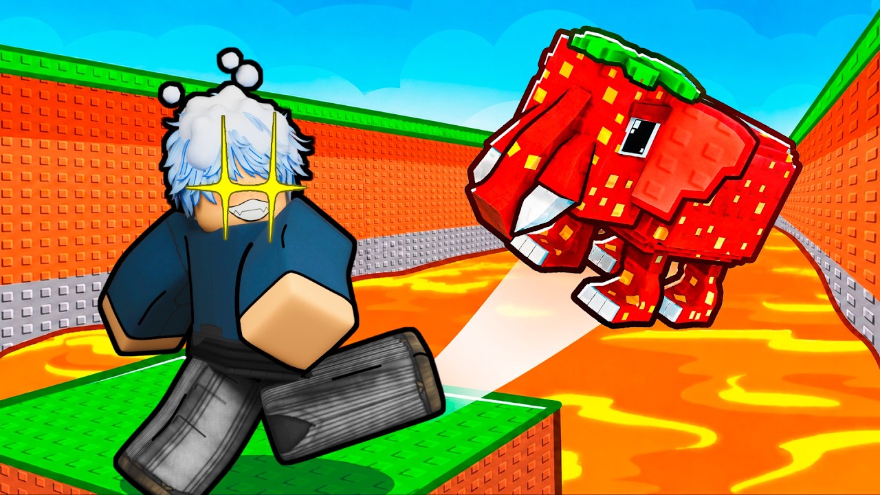 I Started Over As A NOOB With An OP STRAWBERRY ELEPHANT In Roblox Kick A Lucky Block