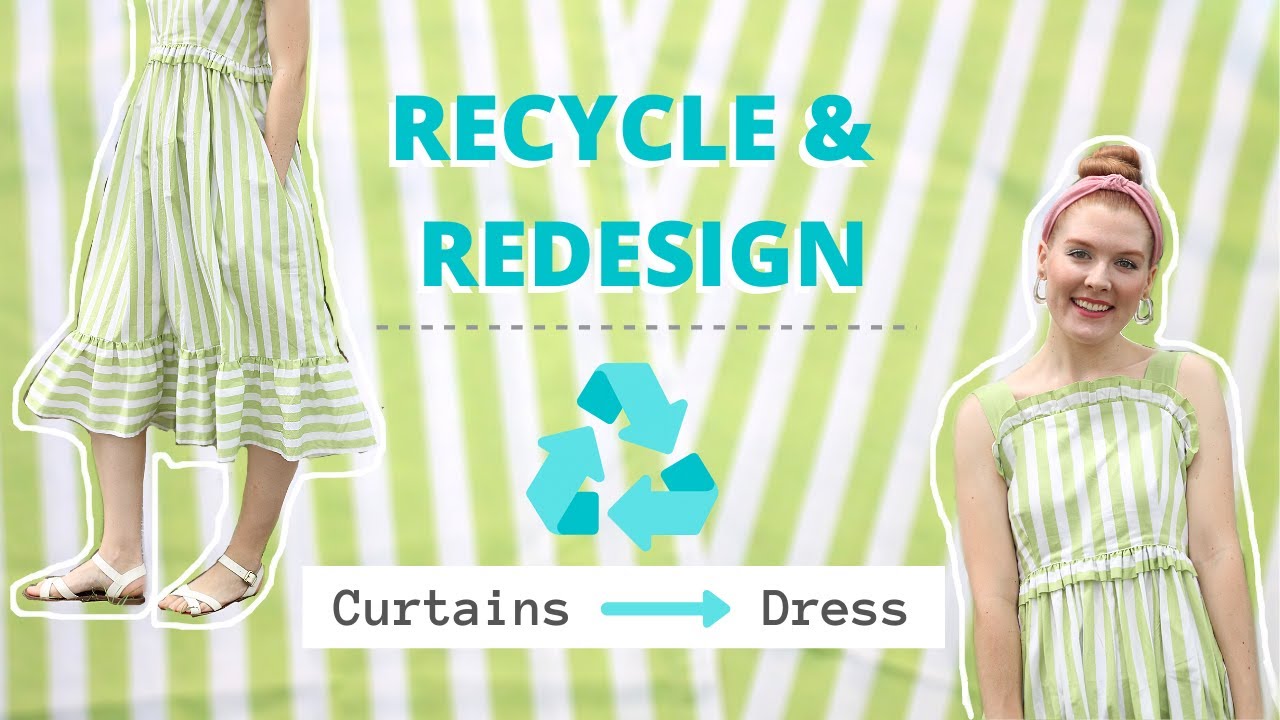 I Turned Curtains Into a Dress (Recycle & Redesign) Ep. 2  |  Style Studio