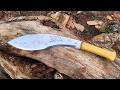 Facão Estilo Kukri Feito com Disco de Arado