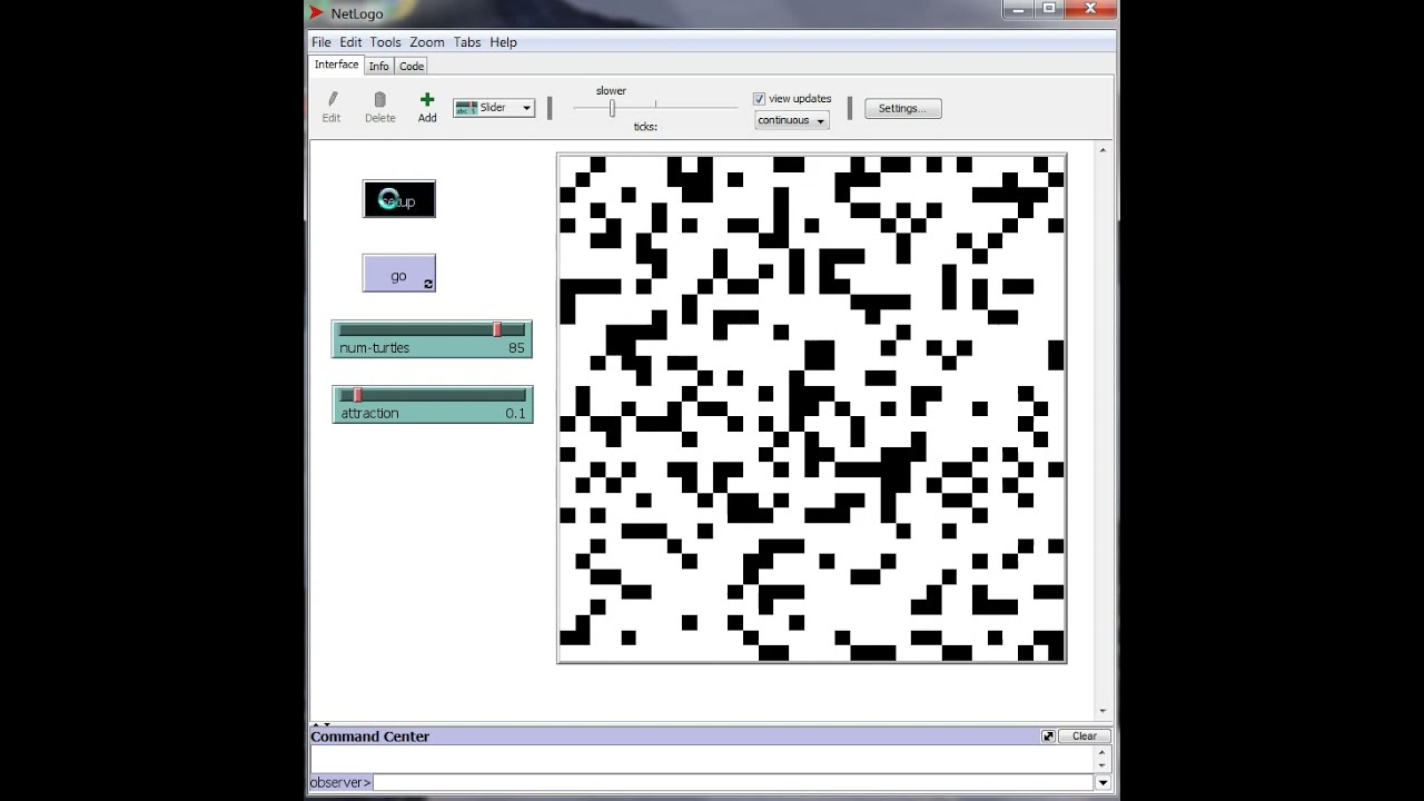 Netlogo (A Flock of Birds Model)