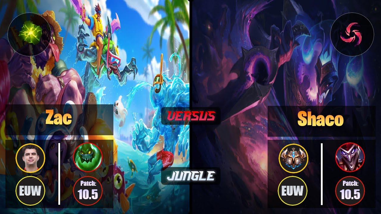 Bwipo ZAC (Jungle) [Aftershock] VS SHACO - Challenger EUW Patch 10.5