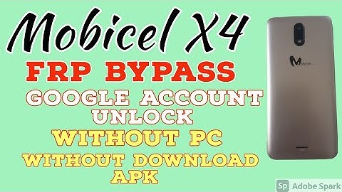 Mobicel X4 Google Account unlock without PC.frp bypass Mobicel X4