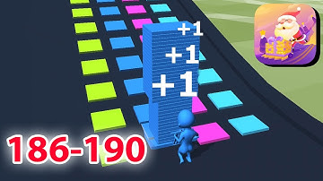 NEW GAME - Stack Colors - Level 186-190  -  New Update Gameplay Walkthrough - All Level(iOS,Android)