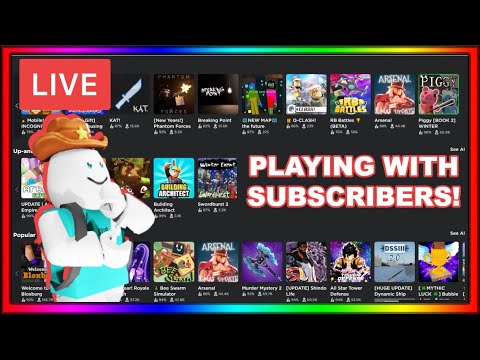 PLAYING ROBLOX WITH SUBSCRIBERS LIVE - PLAYING ROBLOX WITH SUBSCRIBERS LIVE