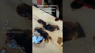Epoxy trick to pop bubbles without affecting pigment