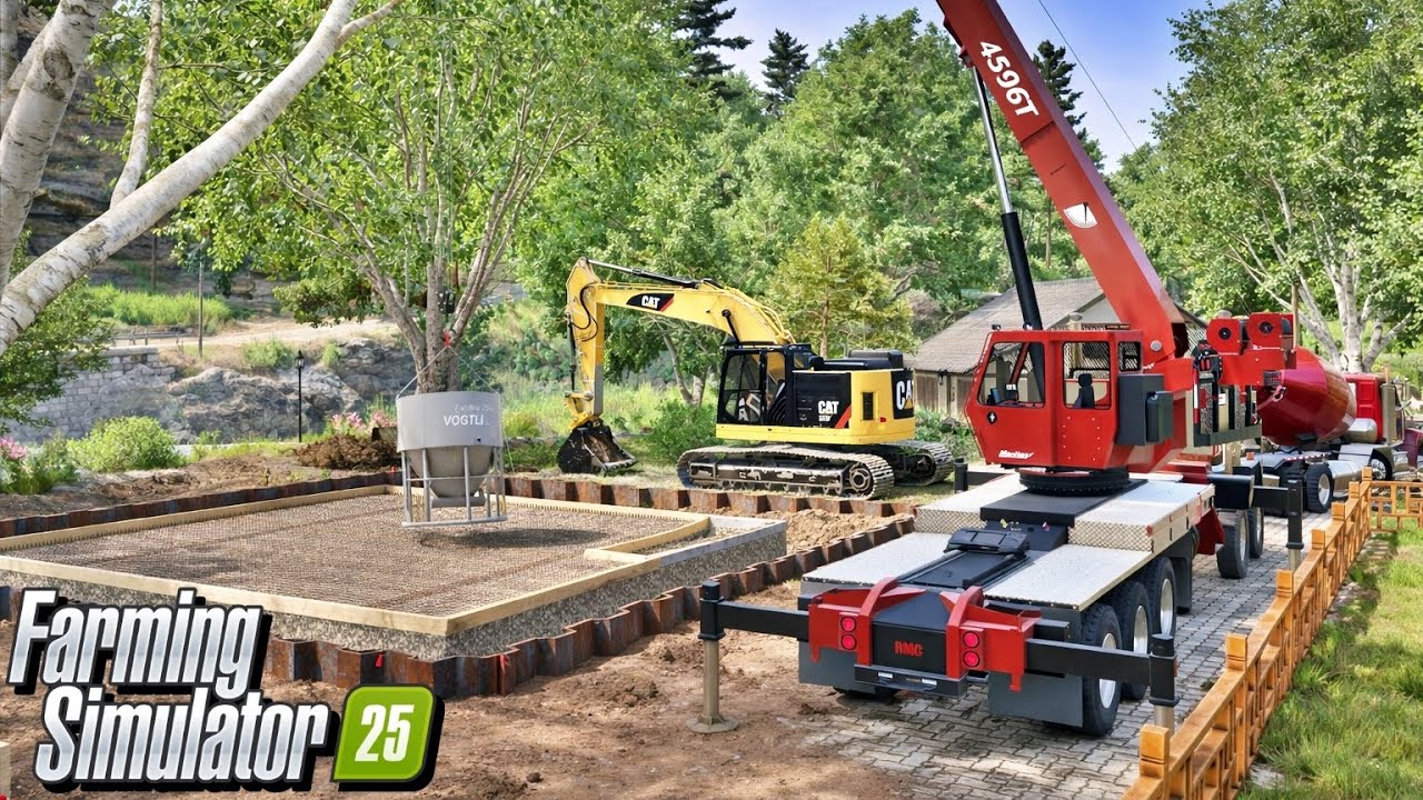 BUILDING A NEW HOUSE! 🏗️ Massive FS25 Construction Foundation Gameplay