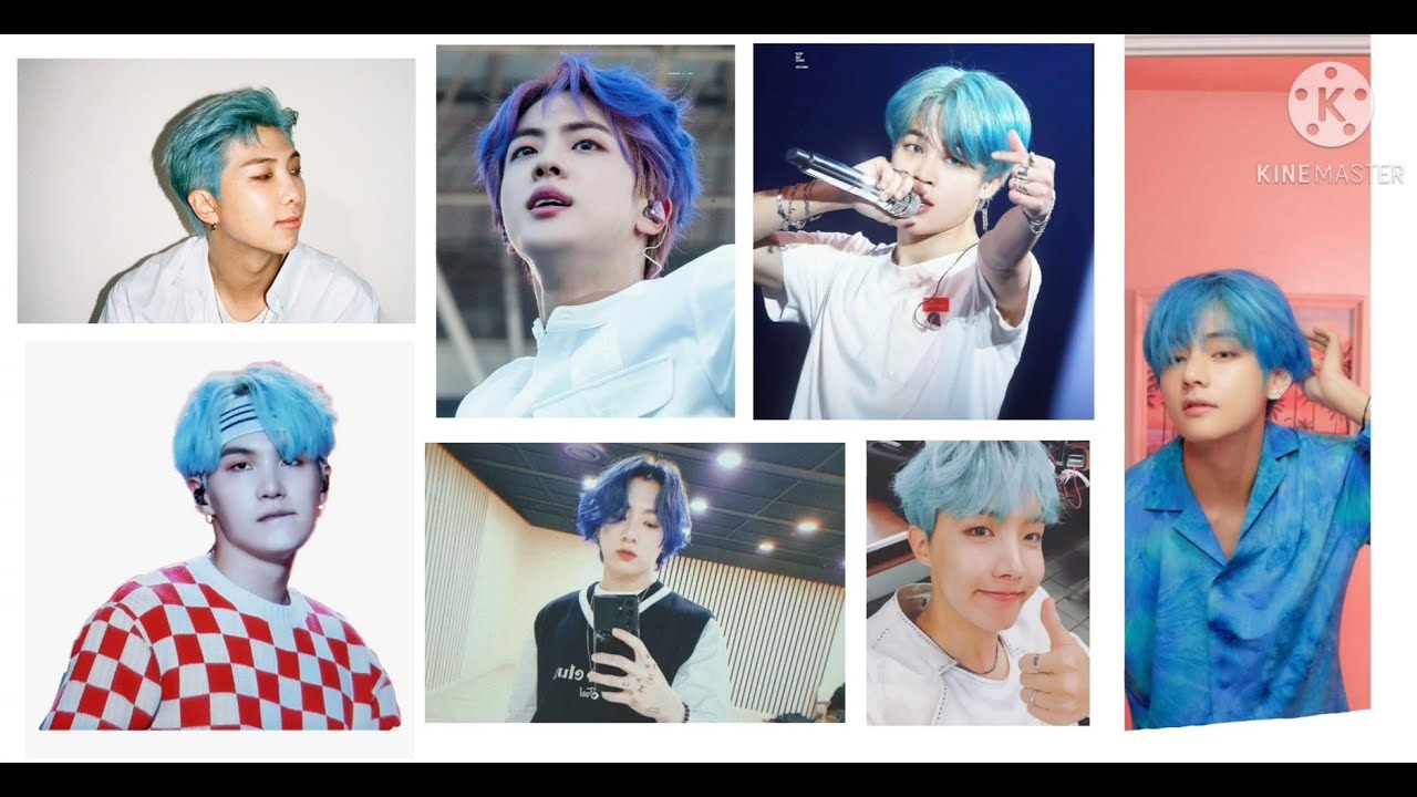 kpop bts blue hair