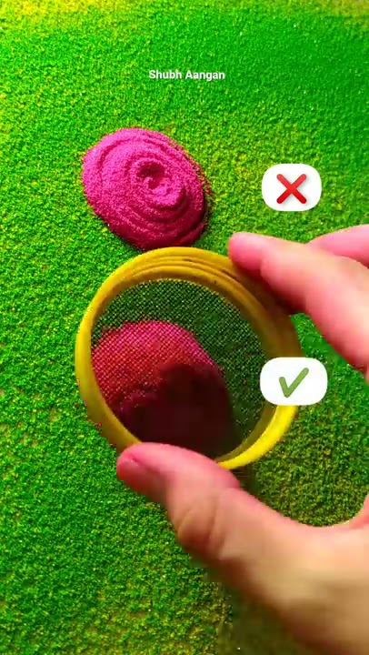 correct ✔️ way to make Rose flower 🌹🌹rangoli | #Rangoli | easy rangoli design