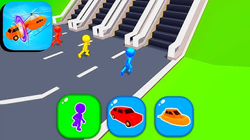 Shape-Shifting Gameplay All Levels iOS, Android Walkthrough Mobile Stick Run Game New Level APESIT