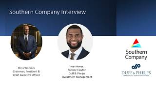 Chris Womack, Southern Co, Q&A with Rodney Clayton, Duff & Phelps Investment Management