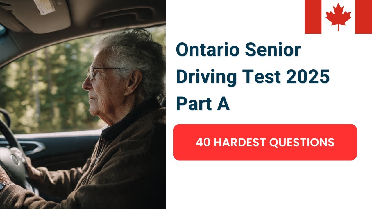БЕСПЛАТНЫЙ экзамен по вождению для пожилых людей в Онтарио 2025, часть A | 40 самых сложных вопро...