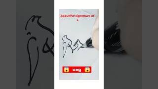 Beautiful signature || signature of L || calligraphy writing || sign of letter l || calligraphy