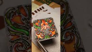 Enameling the decorative top plate for the Daylily Echo