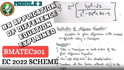 #6 Application of differential Equation explained 3rd sem ECE Module 3| 2022 Scheme VTU BMATEC301