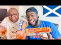 Trying scottish snacks with my dad