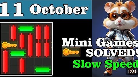Mini Game Today 11 October Hamster Kombat How To Solve Mini Game Puzzle in Hamster Kombat 100%
