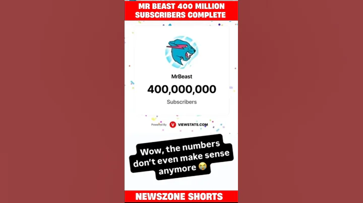 Mr Beast 400 Million Subscribers Complete In YouTube 🥳 || #shorts #newszone