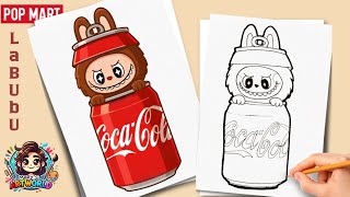 How To Draw Labubu Coca-Cola Pop Mart Crossover Art Tutorial