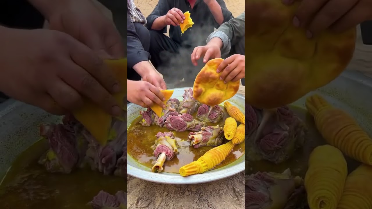 Raw Balochi Desert Village Feast 