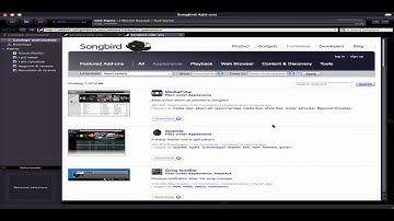 screencast - Songbird installazione plug-in