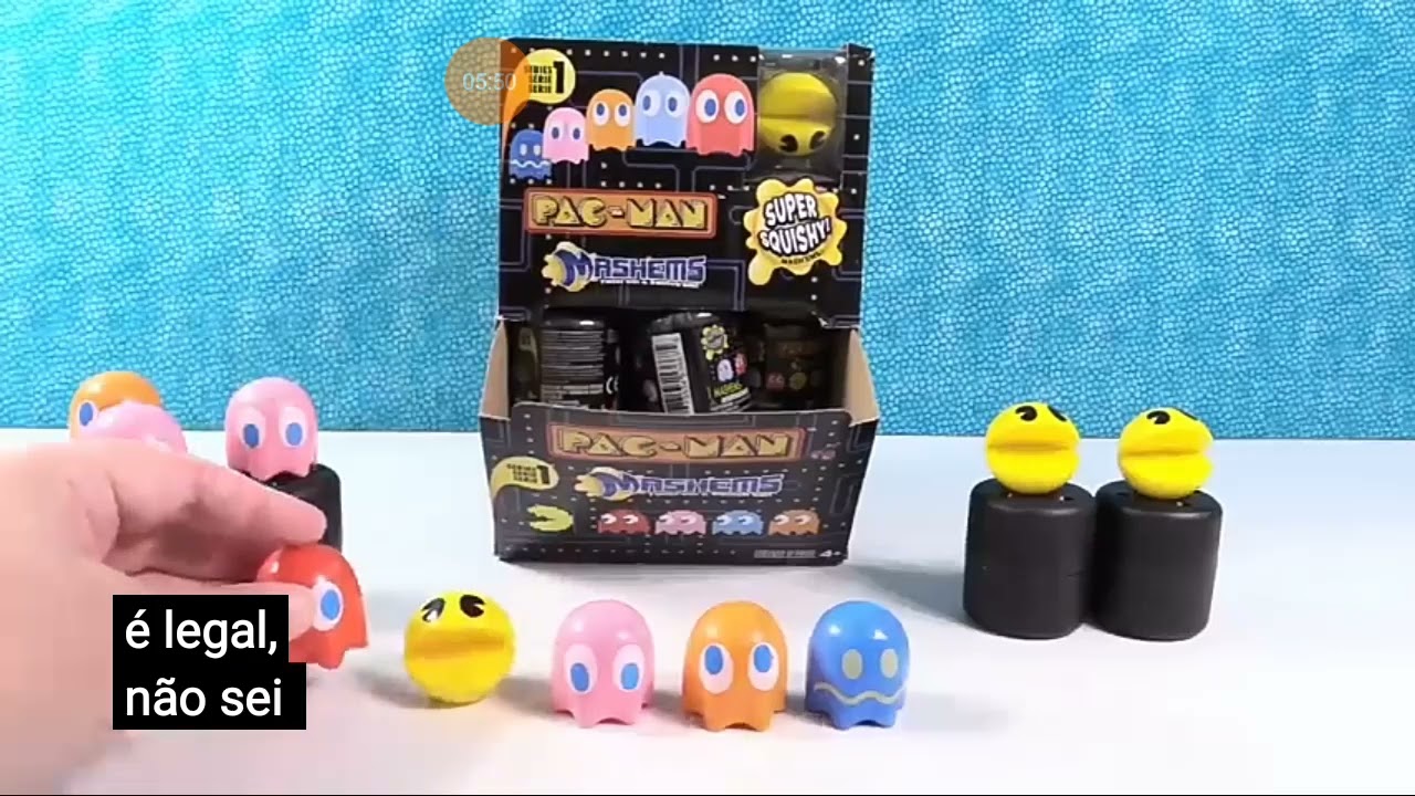 Unboxing dos squishies Mash'ems do Pac-Man. Video Legendado